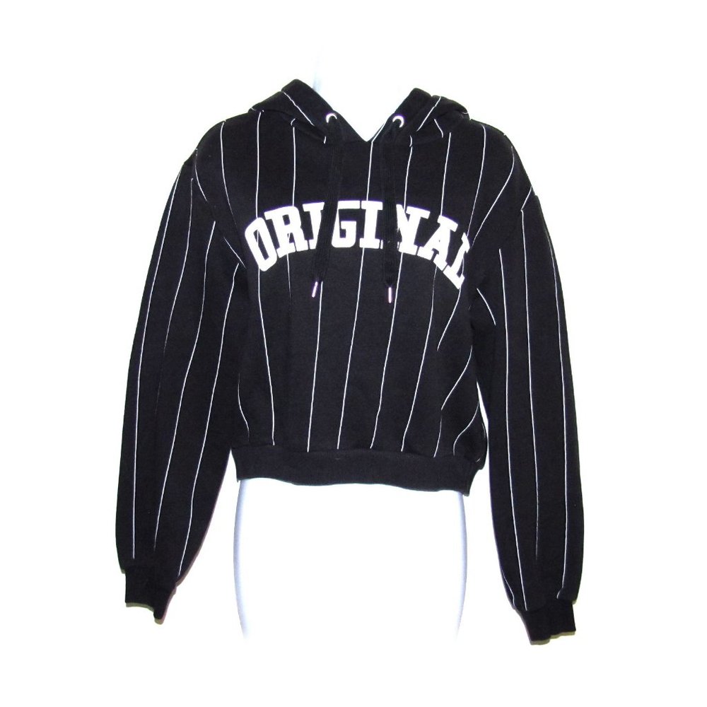 H&M Divided Cropped Pullover Hoodie Sweatshirt Sz S "Original" Logo